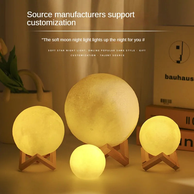 NexTechie Hot Selling Moon Light Romantic Atmosphere Room Decoration Warm Soft Light Accompany Night Lamp Birthday Gift Button Cell