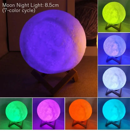 NexTechie Hot Selling Moon Light Romantic Atmosphere Room Decoration Warm Soft Light Accompany Night Lamp Birthday Gift Button Cell